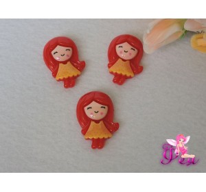 Кабошоны акриловые, девочка, 33*22 мм