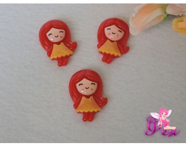 Кабошоны акриловые, девочка, 33*22 мм