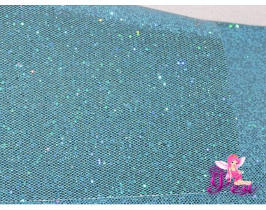 Кожзам "Соты", цв. голубой - 1 лист