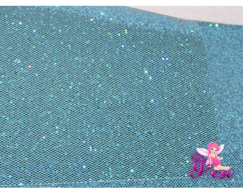 Кожзам "Соты", цв. голубой - 1 лист 