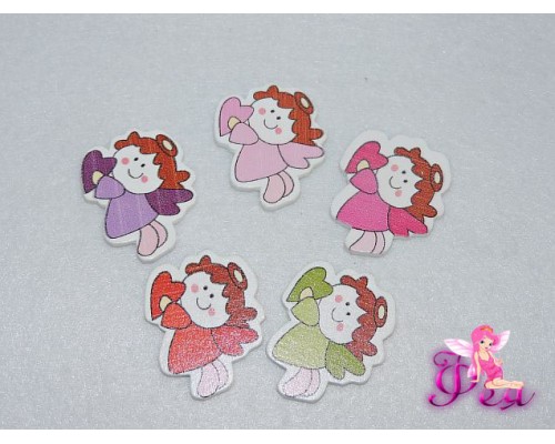 Деревянные фигурки для декора"Ангелочек",3-6см (Скрапбукинга) 