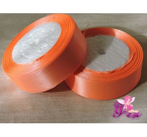 Атласная лента 25 мм, цв. светло-оранжевый - 1 м