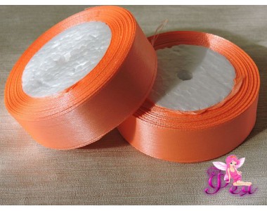 Атласная лента 25 мм, цв. светло-оранжевый - 1 м