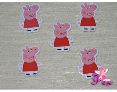 Кабошон-вырубка 39*20 мм, Свинка Пеппа (пластик)  - 1шт