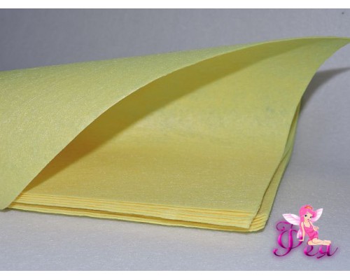 Фетр жесткий 1мм (формата А4), цв. лимонный