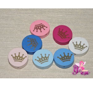 Деревянная бусина с рисунком 20 мм "Круг" - 1шт