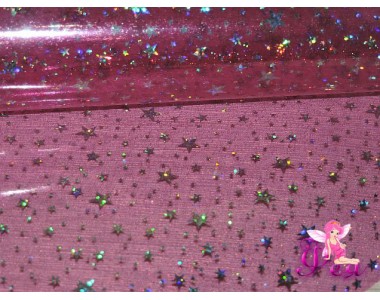 Декоративная пленка "Звезды" 0,5 мм, цв. фиолетовый