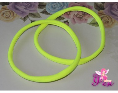 Резинка-повязка "One size", диаметр 10,5см, окружность 33 см. цв. неоновый-желтый  -1 шт.
