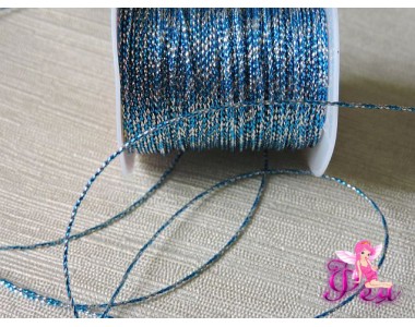 Нить декоративная  "Люрекс" 1 мм , цв. голубой