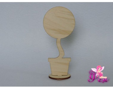 Заготовка из фанеры 15 см "Топиарий круг" с подставкой