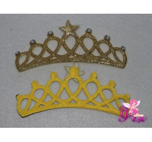 Патч с блестками "Корона большая" 13*5,5 см, золото