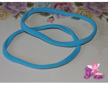 Резинка-повязка "One size",  диаметр 10,5см, окружность 33 см. цв. ярко-голубой -1 шт.