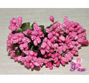 Букетик тычинок  из 12 шт, цв. фукси