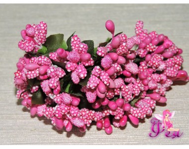 Букетик тычинок  из 12 шт, цв. фукси