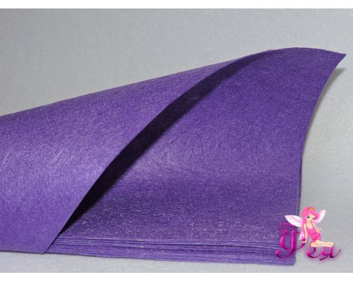 Фетр жесткий 1мм (формата А4), цв. фиолетовый