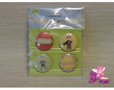 Набор скрап-фишек Такие Мальчишки, 4 шт