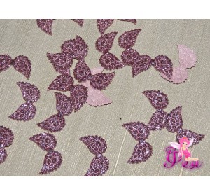 Патч с блестками2 *1 см "Крылья маленькие",розовый (1 шт)