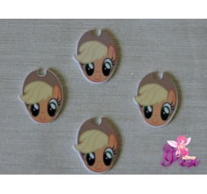 Кабошон-вырубка 33*25 мм, Эпплджек (пластик)  - 1шт