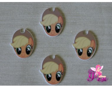 Кабошон-вырубка 33*25 мм, Эпплджек (пластик)  - 1шт