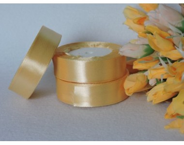 Атласная лента 25 мм, кремового цвета
