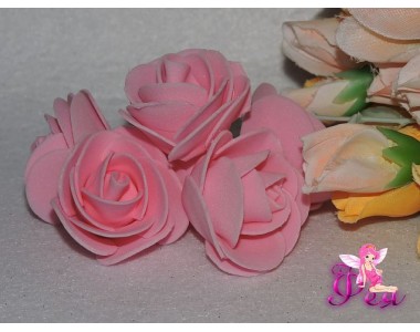 Роза из фоамирана 5 см, цв. розовый
