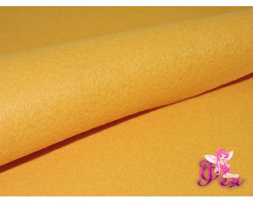 Фетр мягкий 20*30 см толщина 1 мм, цв.  темно-желтый № 07 - 1 лист