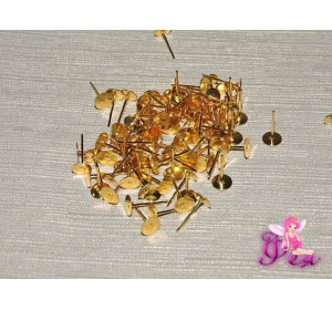 Пусет металл 0,6*1,2 мм  цв. золото (пара 2 шт)