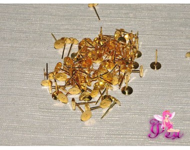 Пусет металл 0,6*1,2 мм  цв. золото (пара 2 шт)