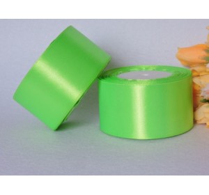 Однотонная атласная лента 50 мм, цв. нежно-зеленый