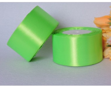 Однотонная атласная лента 50 мм, цв. нежно-зеленый