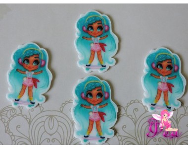 Кабошон-вырубка "Хэрдораблс " 43*29 мм, скейтбордистка  -1 шт