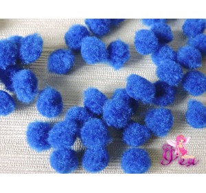 Помпоны 10 мм, синий (10 шт)