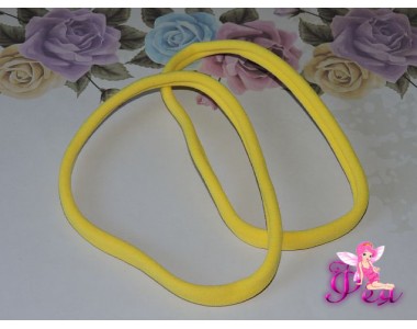 Резинка-повязка "One size",  диаметр 10,5см, окружность 33 см. цв. желтый -1 шт.