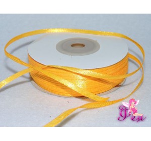 Лента атласная 3 мм, желтый № 17 (отрез 5 м)