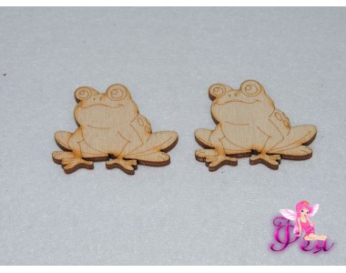 Декоративные фигурки из фанеры "Зверюшки", 3 см (Лягушка)