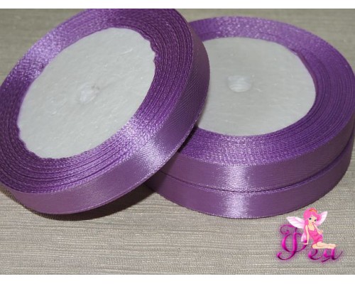 Атласная лента 12 мм, цв.  сиреневый - 1 м