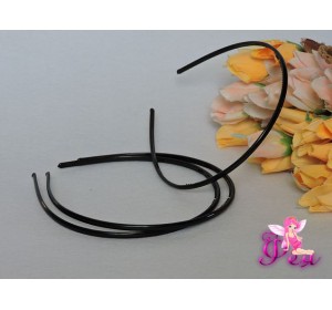 Ободок-основа пластик цв.черный 4 мм