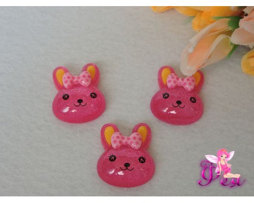 Кабошоны акрил. зайка, 33x 25мм