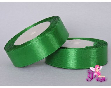 Атласная лента 25 мм, цв. зеленый - 1м