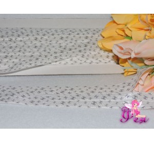 Тесьма эластичная 15 мм с рисунком «Шанель»