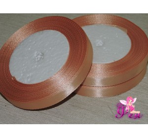 Атласная лента 12 мм, цв.  темно-бежевый - 1 м