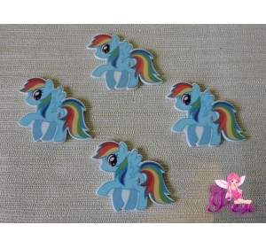 Кабошон-вырубка 29*26мм, Пони-Радуга Дэш  (пластик)  - 1шт