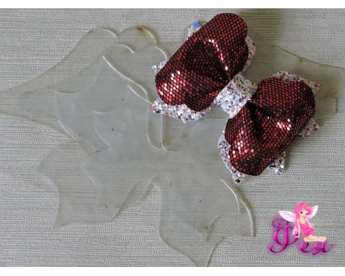 Набор шаблонов "Бантик  со складкой   "В комплекте 4 детали