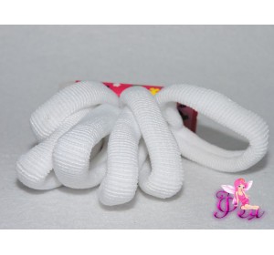 Резинки для волос 4,5 см, цв. белый 