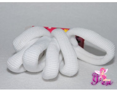 Резинки для волос 4,5 см, цв. белый