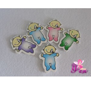 Деревянные фигурки для декора" Малыш с соскай", 3-6см (Скрапбукинга)