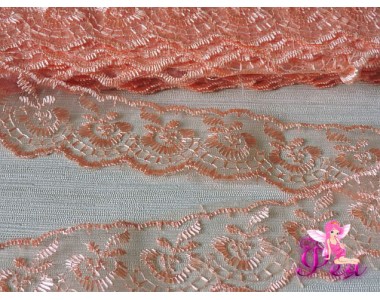 Кружево 40 мм, цв. персиковый