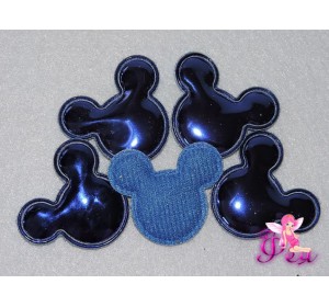 Патч 3D, глянец " Миккки Маус" 4*3,5 см, синий