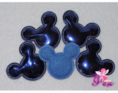 Патч 3D, глянец " Миккки Маус" 4*3,5 см, синий
