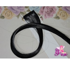 Цветная прядь, 50 см, цв. черный - 1 шт.